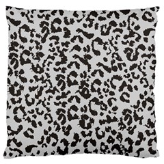 Leopard Print Gray Theme Large Flano Cushion Case (one Side) by ConteMonfreyShop