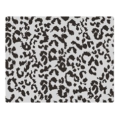 Leopard Print Gray Theme Double Sided Flano Blanket (large) by ConteMonfreyShop