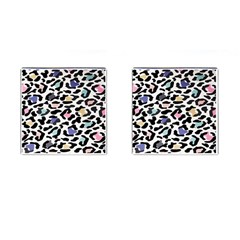 Jaguar Spots Colorful Cufflinks (square) by ConteMonfreyShop