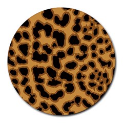 Leopard Print Spots Round Mousepad by ConteMonfreyShop