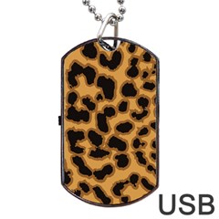 Leopard Print Spots Dog Tag Usb Flash (one Side) by ConteMonfreyShop