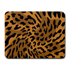 Leopard Print Jaguar Dots Brown Small Mousepad by ConteMonfreyShop