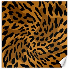 Leopard Print Jaguar Dots Brown Canvas 20  X 20  by ConteMonfreyShop