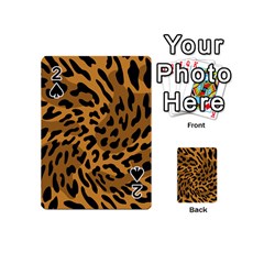Leopard Print Jaguar Dots Brown Playing Cards 54 Designs (mini) by ConteMonfreyShop