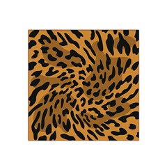 Leopard Print Jaguar Dots Brown Satin Bandana Scarf 22  X 22  by ConteMonfreyShop