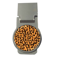 Leopard Print Peach Colors Money Clip (round) by ConteMonfreyShop