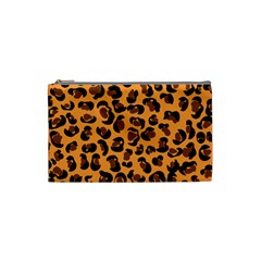 Leopard Print Peach Colors Cosmetic Bag (small) by ConteMonfreyShop