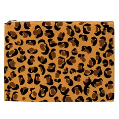 Leopard Print Peach Colors Cosmetic Bag (xxl) by ConteMonfreyShop