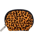 Leopard Print peach colors Accessory Pouch (Small) Front