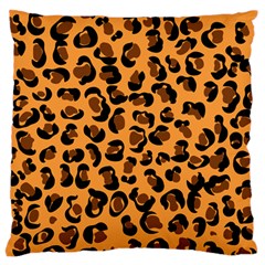 Leopard Print Peach Colors Standard Flano Cushion Case (two Sides) by ConteMonfreyShop