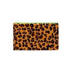 Leopard Print Peach Colors Cosmetic Bag (xs) by ConteMonfreyShop