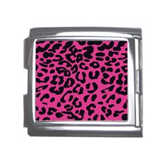 Leopard Print Jaguar Dots Pink Mega Link Italian Charm (18mm) by ConteMonfreyShop