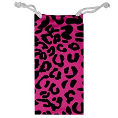Leopard Print Jaguar Dots Pink Jewelry Bag by ConteMonfreyShop