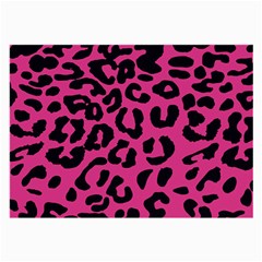 Leopard Print Jaguar Dots Pink Large Glasses Cloth (2 Sides) by ConteMonfreyShop