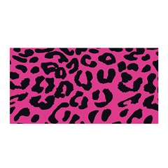 Leopard Print Jaguar Dots Pink Satin Wrap 35  X 70  by ConteMonfreyShop