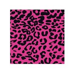 Leopard Print Jaguar Dots Pink Square Satin Scarf (30  X 30 ) by ConteMonfreyShop