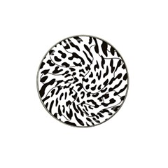 Leopard Print Black And White Draws Hat Clip Ball Marker by ConteMonfreyShop