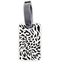 Leopard Print Black And White Draws Luggage Tag (one Side) by ConteMonfreyShop