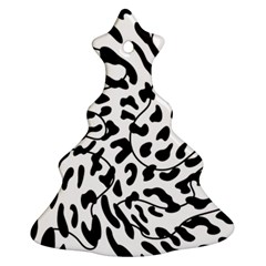 Leopard Print Black And White Draws Ornament (christmas Tree)  by ConteMonfreyShop
