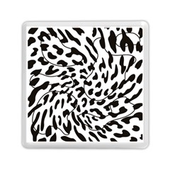 Leopard Print Black And White Draws Memory Card Reader (square) by ConteMonfreyShop