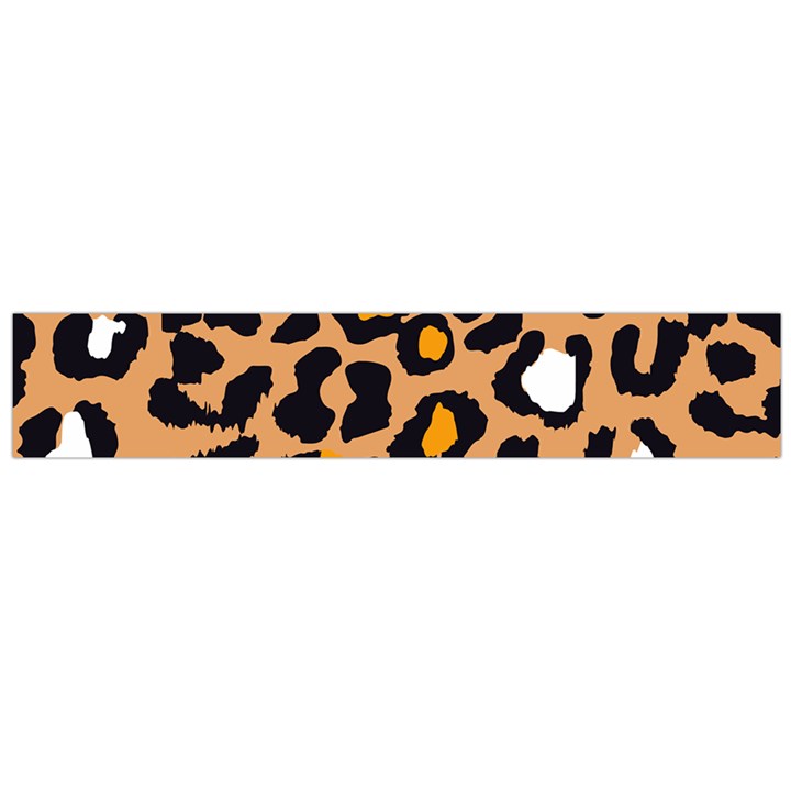 Leopard  spots brown white orange Large Flano Scarf 