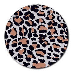 Leopard Print  Round Mousepad by ConteMonfreyShop