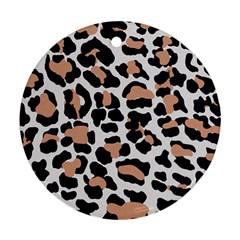 Leopard Print  Round Ornament (two Sides) by ConteMonfreyShop