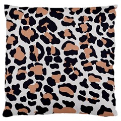 Leopard Print  Large Flano Cushion Case (two Sides) by ConteMonfreyShop