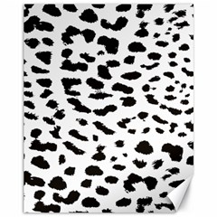 Leopard Print Jaguar Dots Black And White Canvas 11  X 14  by ConteMonfreyShop