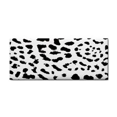 Leopard Print Jaguar Dots Black And White Hand Towel by ConteMonfreyShop