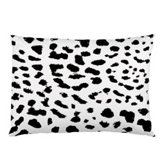 Leopard Print Jaguar Dots Black And White Pillow Case by ConteMonfreyShop