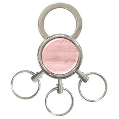 Pink Wood 3-ring Key Chain