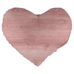 Pink Wood Large 19  Premium Heart Shape Cushion by ConteMonfreyShop