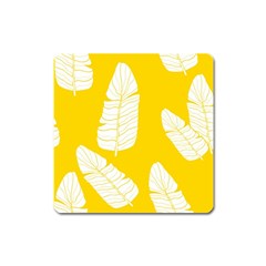 Yellow Banana Leaves Magnet (Square)