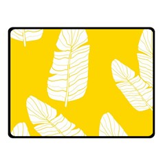 Yellow Banana Leaves Fleece Blanket (small)