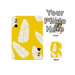 Yellow Banana Leaves Playing Cards 54 Designs (mini) by ConteMonfreyShop