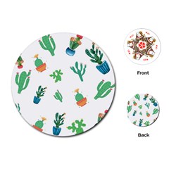 Among Succulents And Cactus  Playing Cards Single Design (round)
