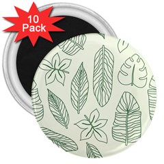 Banana Leaves Draw   3  Magnet (10 Pack) by ConteMonfreyShop