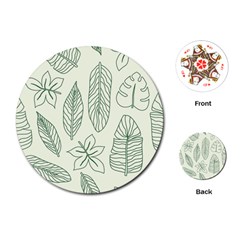 Banana Leaves Draw   Playing Cards Single Design (round)