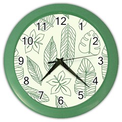 Banana Leaves Draw   Color Wall Clock by ConteMonfreyShop