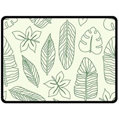 Banana Leaves Draw   Double Sided Fleece Blanket (large)