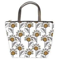 Daisy Minimalist Leaves Bucket Bag