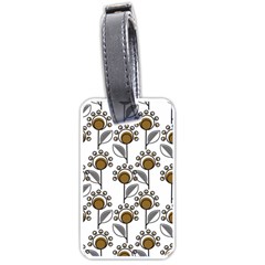 Daisy Minimalist Leaves Luggage Tag (one Side)