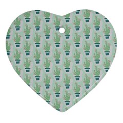 Cuteness Overload Of Cactus!   Heart Ornament (two Sides) by ConteMonfreyShop