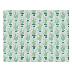 Cuteness Overload Of Cactus!   Double Sided Flano Blanket (large) by ConteMonfreyShop