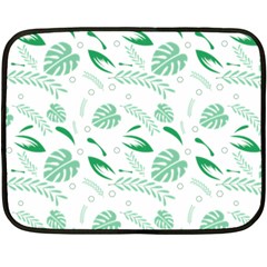 Green Nature Leaves Draw    Double Sided Fleece Blanket (mini) by ConteMonfreyShop