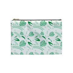 Green Nature Leaves Draw    Cosmetic Bag (medium) by ConteMonfreyShop