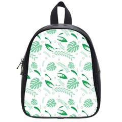 Green Nature Leaves Draw    School Bag (small) by ConteMonfreyShop
