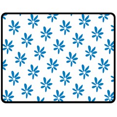 Little Blue Daisies  Fleece Blanket (medium) by ConteMonfreyShop
