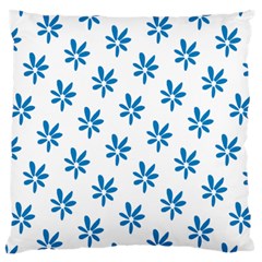 Little Blue Daisies  Large Flano Cushion Case (two Sides) by ConteMonfreyShop